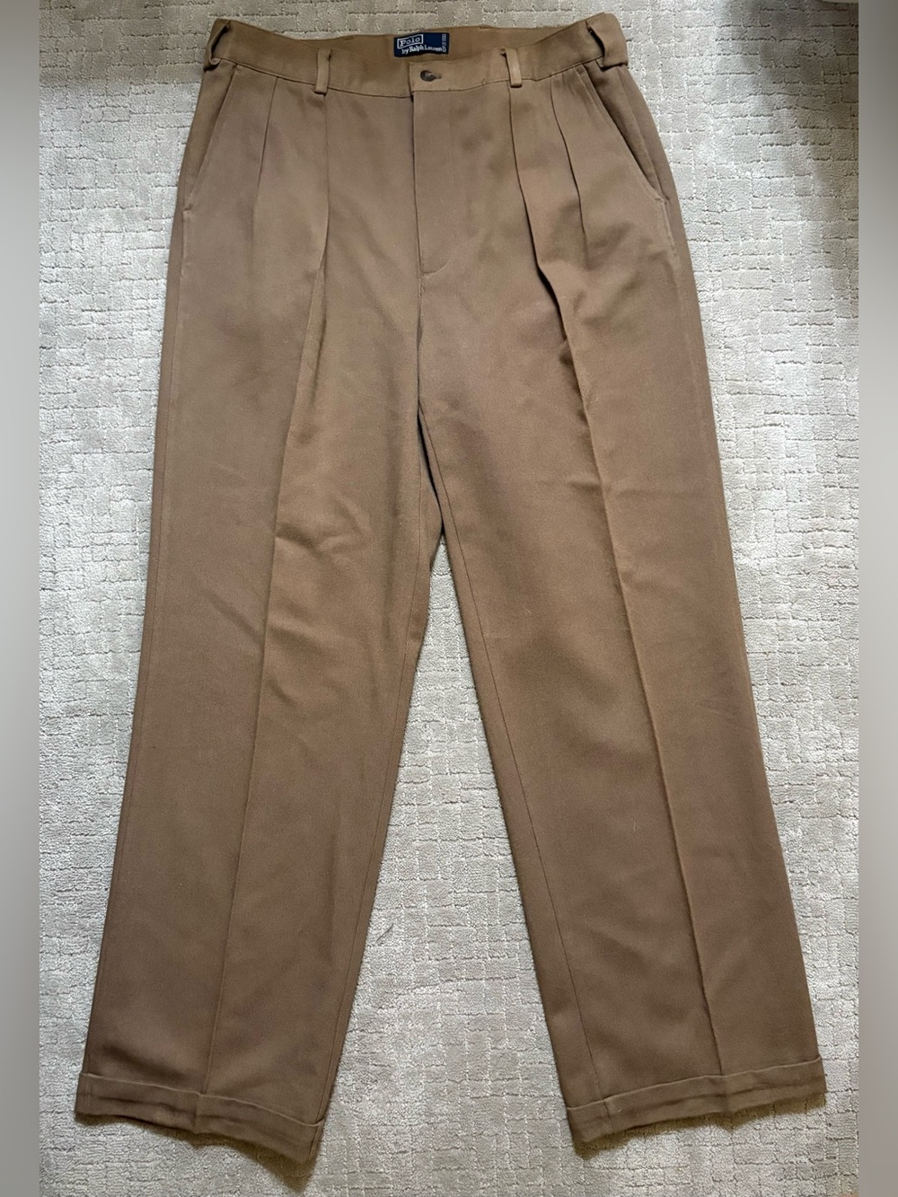 Polo Ralph Lauren Vintage Men's Pleated Cotton/Wool Blend Classic Trousers